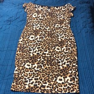 Plus size leopard body con